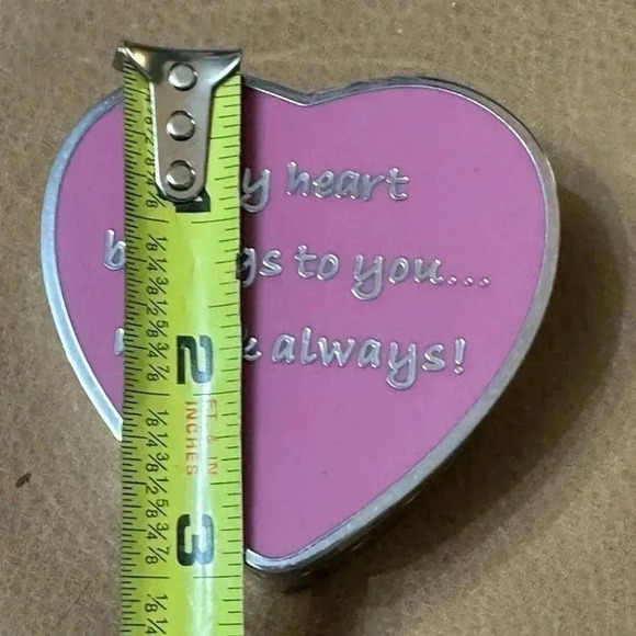 Vintage Things Remembered Silver Tone Trinket Box Heart Shape Jewelry Box - Picture 6 of 7